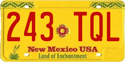 NM license plate 243TQL