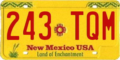 NM license plate 243TQM