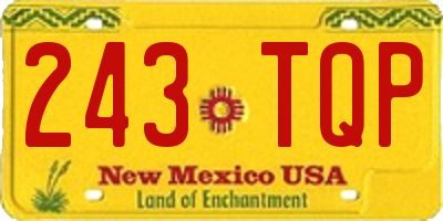 NM license plate 243TQP