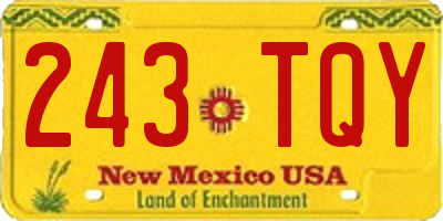 NM license plate 243TQY