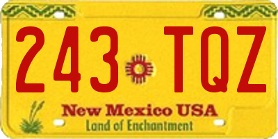 NM license plate 243TQZ