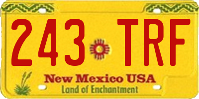 NM license plate 243TRF