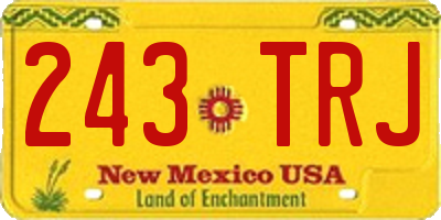 NM license plate 243TRJ