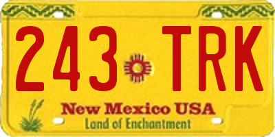 NM license plate 243TRK