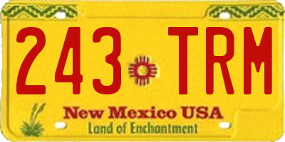 NM license plate 243TRM