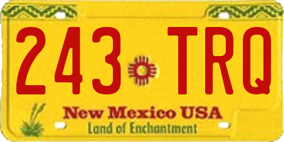 NM license plate 243TRQ