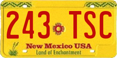 NM license plate 243TSC
