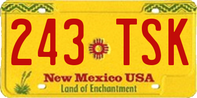 NM license plate 243TSK