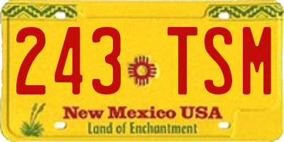 NM license plate 243TSM
