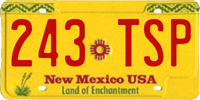 NM license plate 243TSP