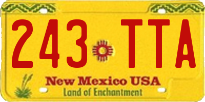 NM license plate 243TTA
