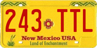 NM license plate 243TTL