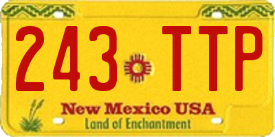 NM license plate 243TTP