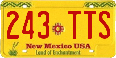 NM license plate 243TTS