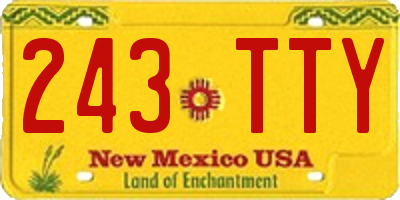 NM license plate 243TTY