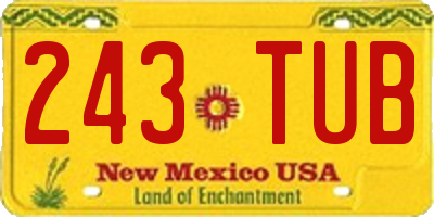 NM license plate 243TUB