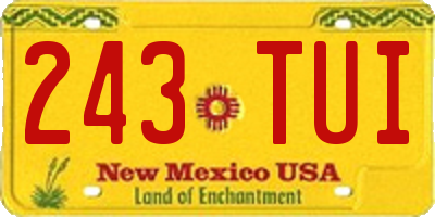 NM license plate 243TUI