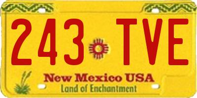 NM license plate 243TVE