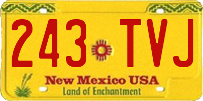 NM license plate 243TVJ