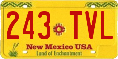 NM license plate 243TVL