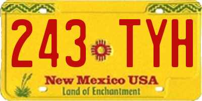 NM license plate 243TYH