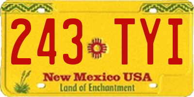 NM license plate 243TYI