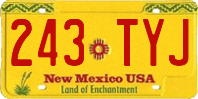 NM license plate 243TYJ