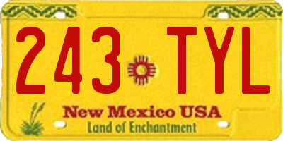 NM license plate 243TYL