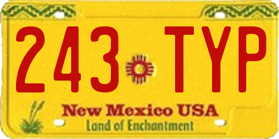 NM license plate 243TYP
