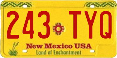 NM license plate 243TYQ