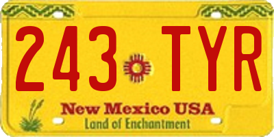 NM license plate 243TYR