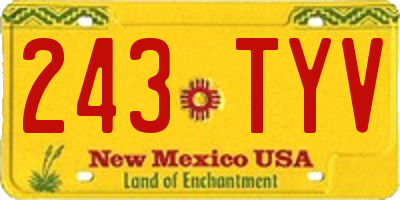 NM license plate 243TYV