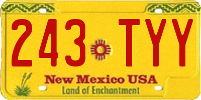 NM license plate 243TYY