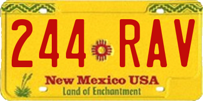 NM license plate 244RAV