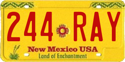NM license plate 244RAY