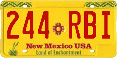 NM license plate 244RBI
