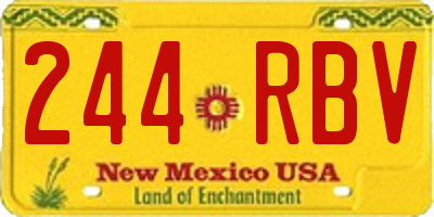 NM license plate 244RBV