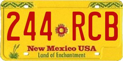 NM license plate 244RCB