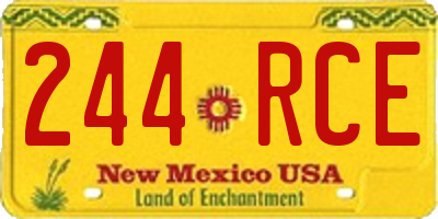 NM license plate 244RCE