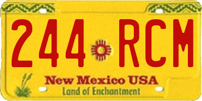NM license plate 244RCM