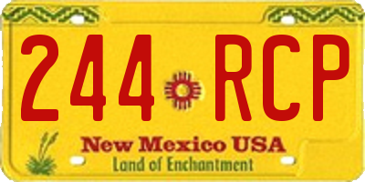 NM license plate 244RCP