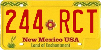 NM license plate 244RCT