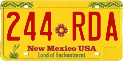 NM license plate 244RDA