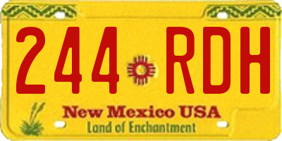 NM license plate 244RDH