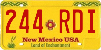 NM license plate 244RDI