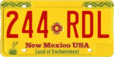 NM license plate 244RDL