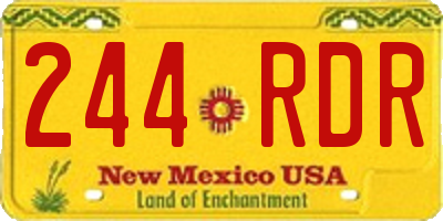 NM license plate 244RDR