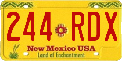 NM license plate 244RDX