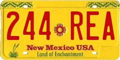NM license plate 244REA