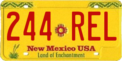 NM license plate 244REL
